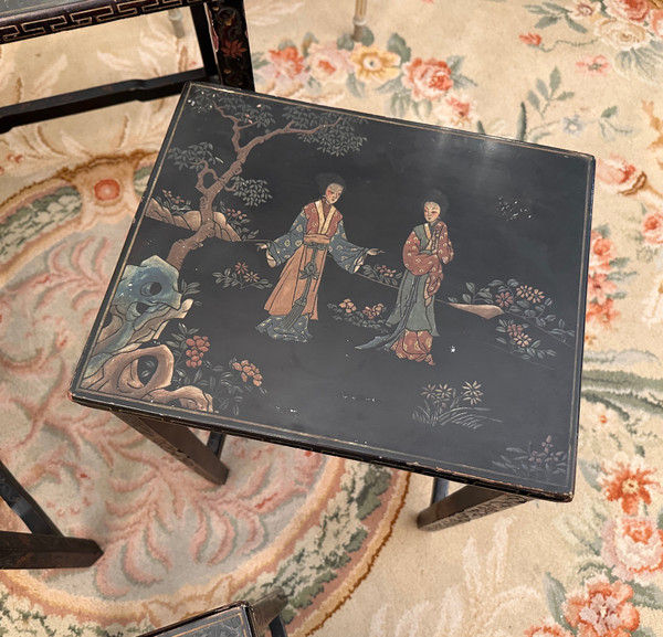 Nesting Tables Coromandel Lacquer Napoleon III Period