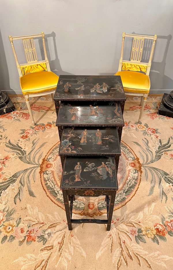 Nesting Tables Coromandel Lacquer Napoleon III Period