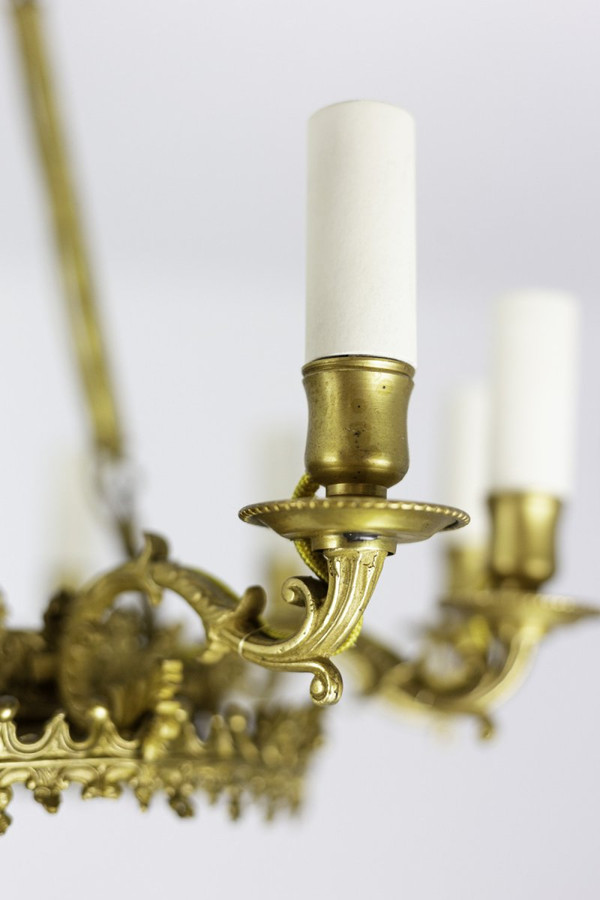 Restoration Style Chandelier In Metal And Gilt Bronze, Circa 1880 - Ls1367631