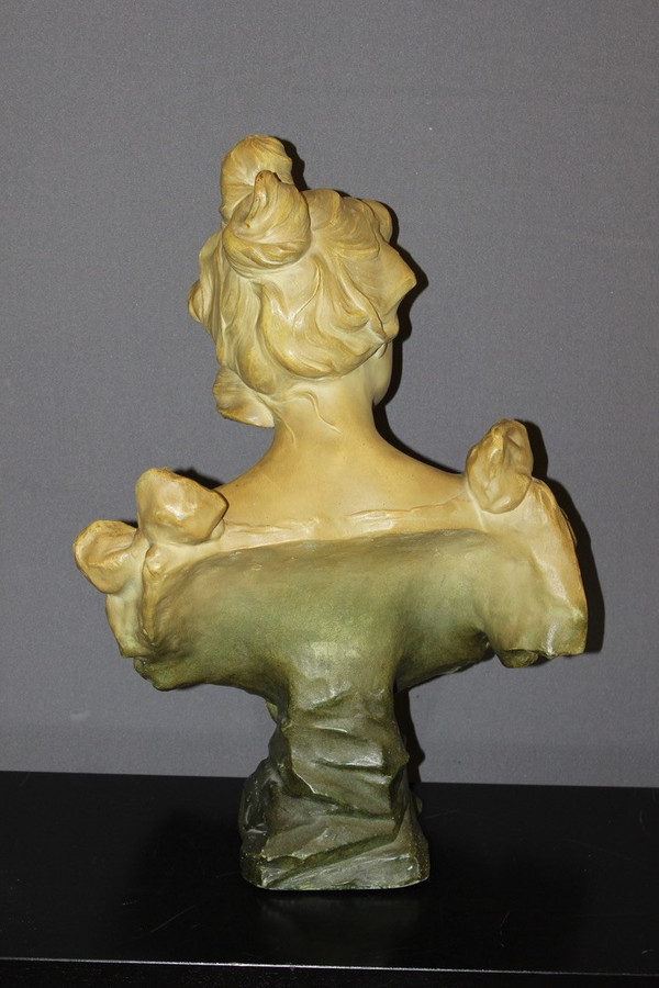 Art Nouveau Sculpture Of Young Woman Titled Curious By Madrassi