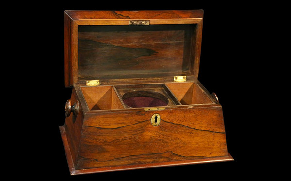 19th century rosewood tea box