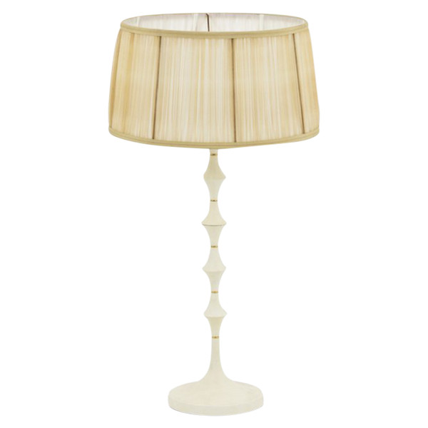 Lampada In Resina Bianca E Ottone Dorato, Anni '70 - Ls3709321