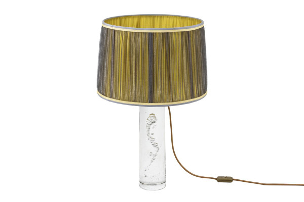 Daum France, Cylindrical Lamp In Bubble Glass, Circa 1975 - Ls3386411