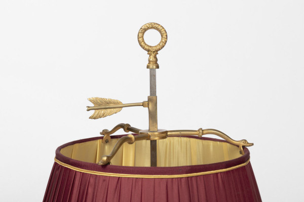 Lampada Bouillotte in stile restauro in bronzo dorato, circa 1900 - LS3054461