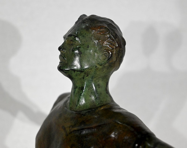 Sculpture en Régule « Le Coureur Victorieux », Art Déco – Début XXe