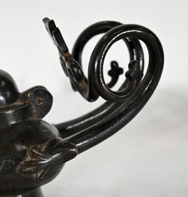 Pair of Bronze Oil Lamps – 1900