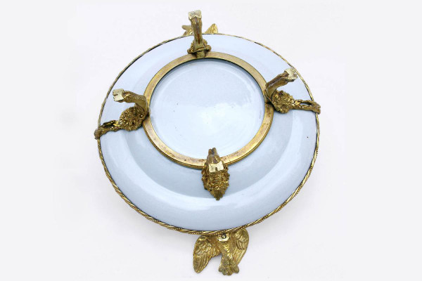 Canton Porcelain Plate And Gilt Bronze Mount, Late 19th Century - LS242061