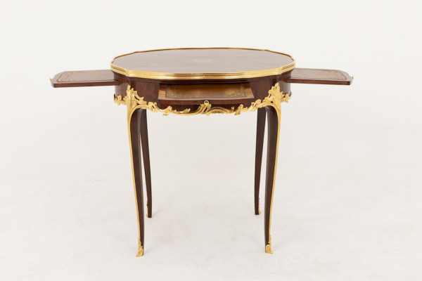 Louis XV Style Bouillotte Table In Violet Wood, Late 19th Century - LS39561901