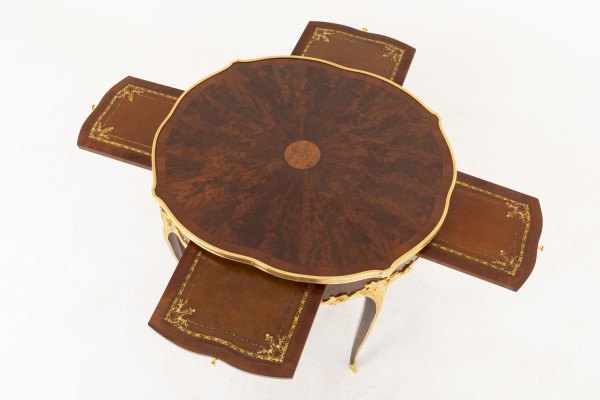 Louis XV Style Bouillotte Table In Violet Wood, Late 19th Century - LS39561901