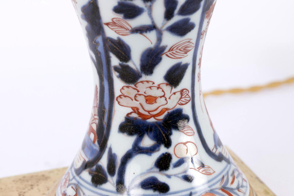 Pair of porcelain lamps with Imari decoration, late 19th century - LS3920701