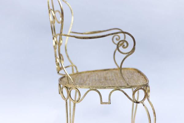 Pair Of Wrought Iron And Gilded Armchairs, Circa 1990 - LS38731551