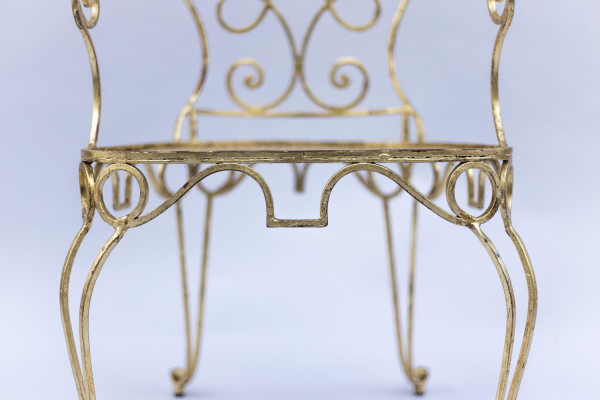 Pair Of Wrought Iron And Gilded Armchairs, Circa 1990 - LS38731551