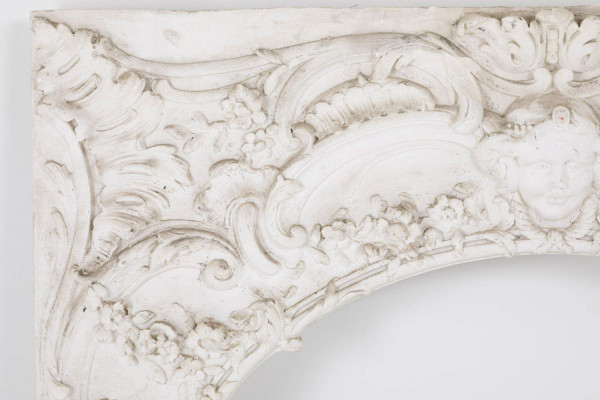 Panneau En Stuc Façon Panneau De Boiserie De Style Louis XV, Vers 1970 - LS3916161