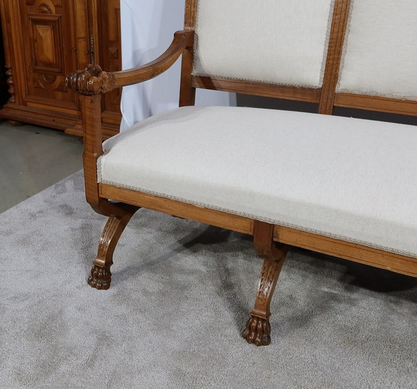 Rare Bench in Solid Walnut, Renaissance Style - Late 19th Century