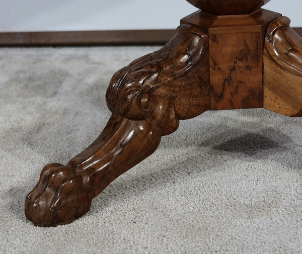 Estate Pedestal Table in Solid Walnut, Restoration Period - Early 19th Century