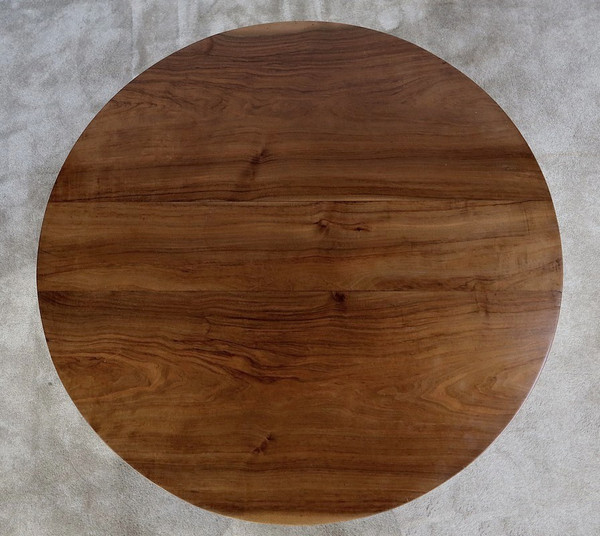 Estate Pedestal Table in Solid Walnut, Restoration Period - Early 19th Century