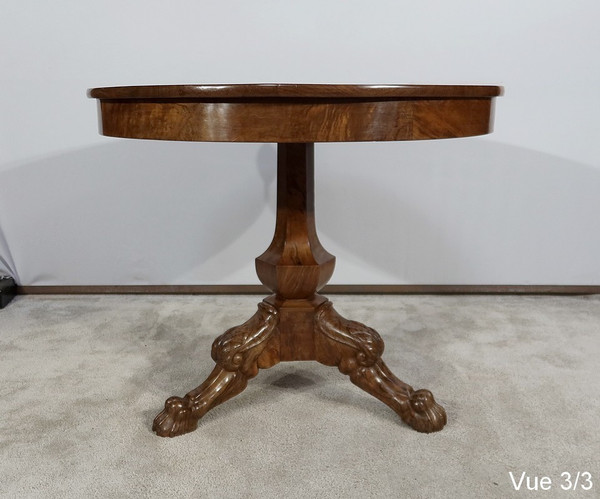 Estate Pedestal Table in Solid Walnut, Restoration Period - Early 19th Century