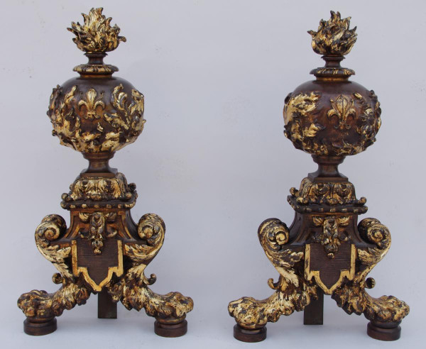 Pair Of Renaissance Style Andirons, Late 19th Century - LS2192751