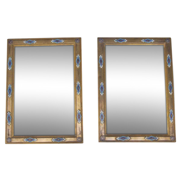 Pair Of Gilt Bronze And Cloisonne Enamel Frames, Napoleon III Period - LS1838501