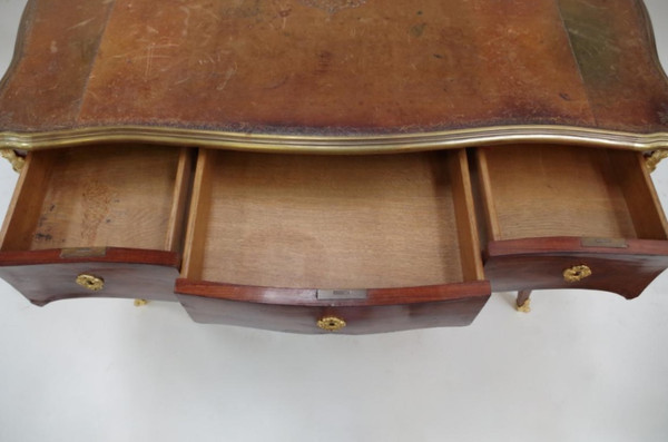 Small Louis XV style flat desk in kingwood marquetry, circa 1880 - LS34421601