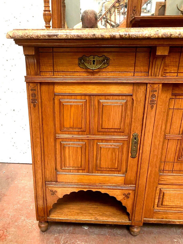 Louis XVI Style Showcase Buffet In Solid Wood XIX Century