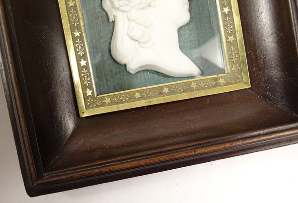 Portrait Profile Biscuit Bust Queen Marie-Antoinette Miniature Early 19th century