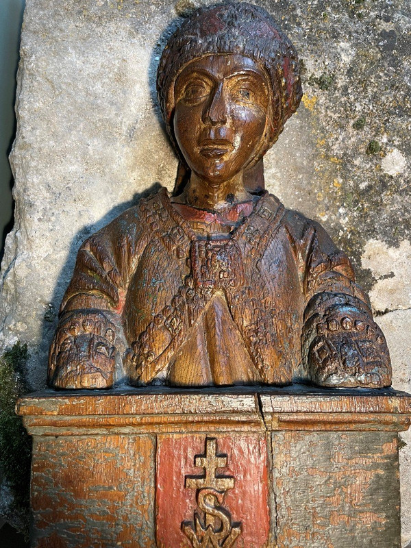 Saint Wenceslas- 17th Century Wood Sculpture