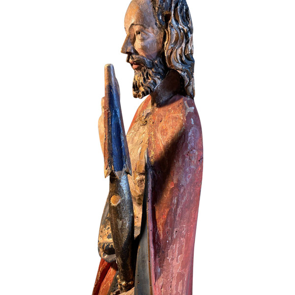 Sculpture Of Christ Blessing - Altarpiece Element - XVIth