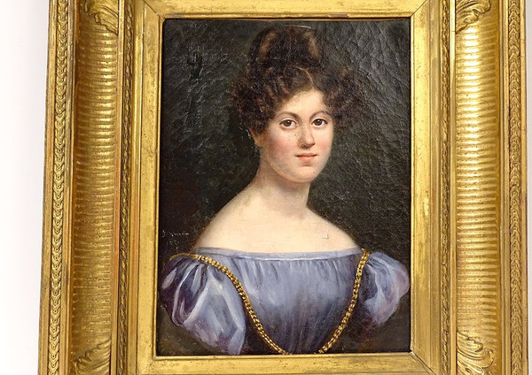 HST Portrait Julie Volpelière Young Woman Empire Stuccoed Frame 1829 Nineteenth