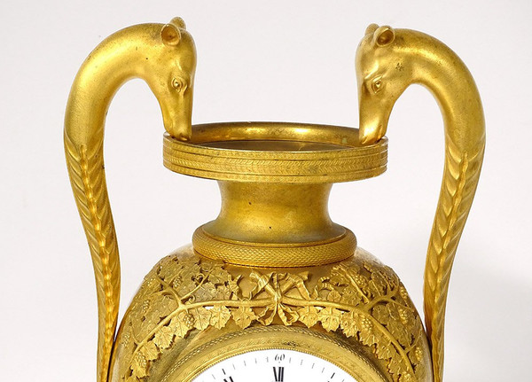 Restaurierung der Uhr aus vergoldeter Bronze, Giraffen, Zarafa-Palmen, Karl X. Neunzehnter