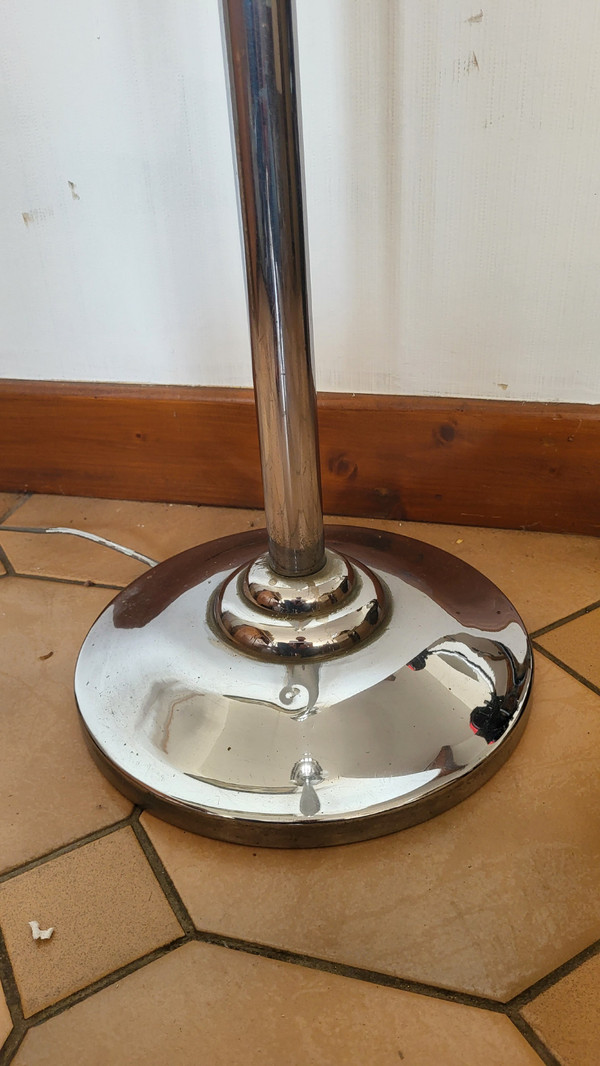 Art deco floor lamp in aluminum from the 20s-30s