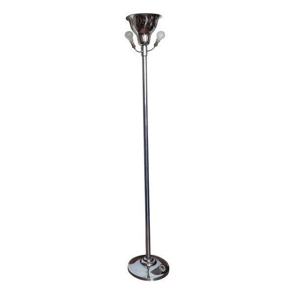 Art deco floor lamp in aluminum from the 20s-30s