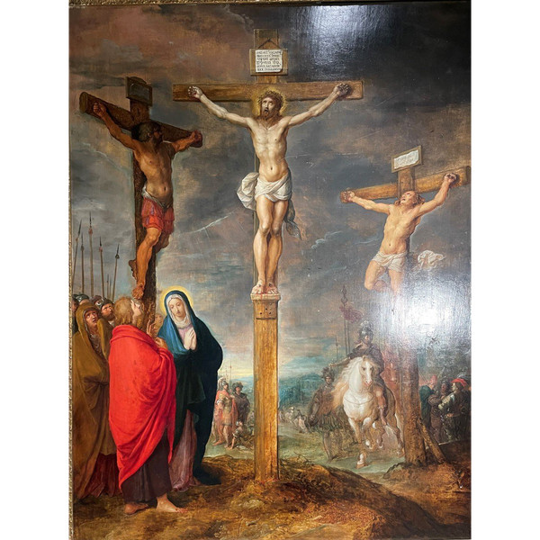 Flemish School - Frans Francken And His Workshop - The Crucifixion