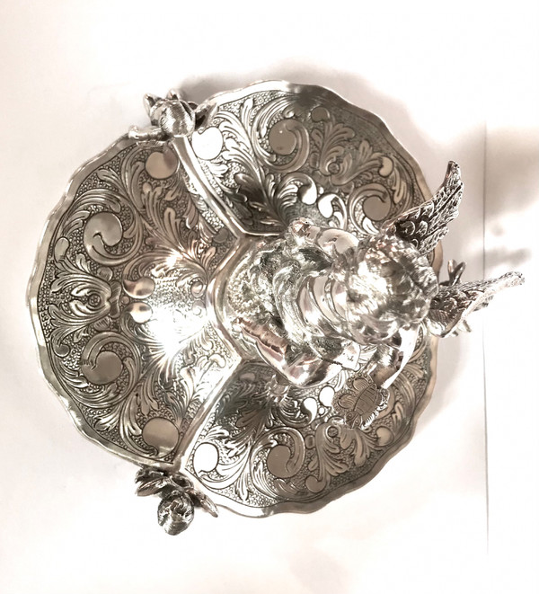 Small silver-plated bronze centerpiece 19th century