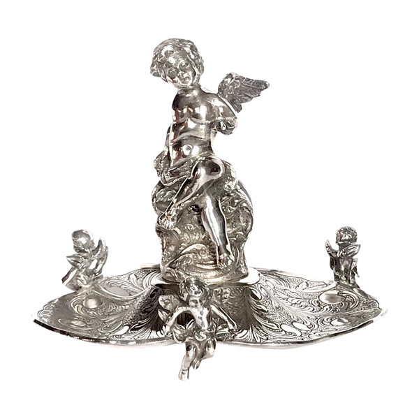 Small silver-plated bronze centerpiece 19th century