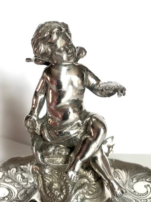 Small silver-plated bronze centerpiece 19th century