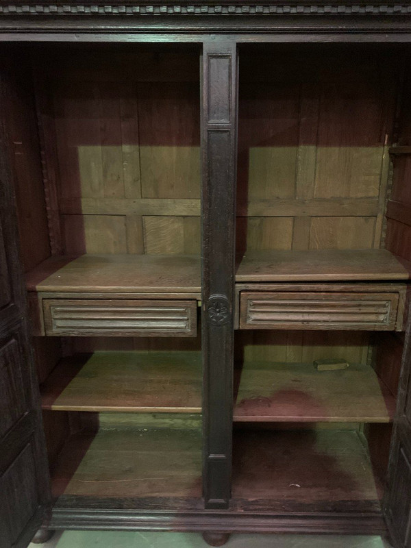 Storage Cabinet With Three Doors In Renaissance Style 20th Century