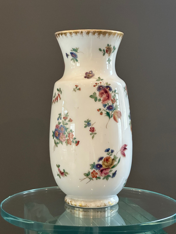 Saint Louis, Opaline Vase Signed 19th c.