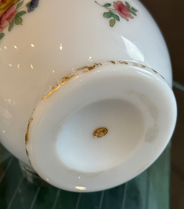 Saint Louis, Opaline Vase Signed 19th c.