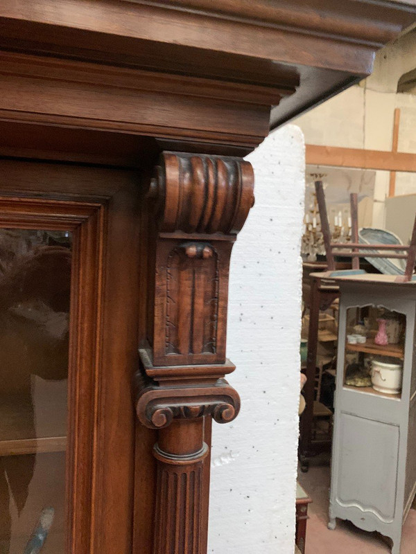 Vitrine Bibliothèque En Noyer Massif Vitrine Napoléon III XIX Siècle