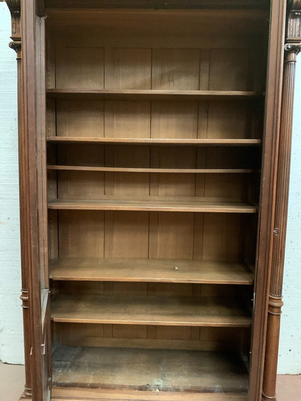 Vitrine Bibliothèque En Noyer Massif Vitrine Napoléon III XIX Siècle