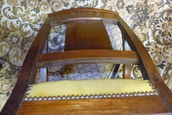 Pair of 19th century Empire armchairs in natural wood