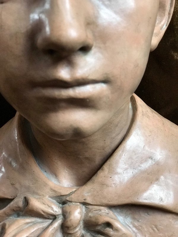 Bust of a young boy, Émile Truffot (1843-1895)