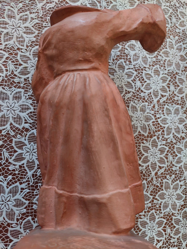 Terracotta sculpture signed Yvon ROY (1904/1968)