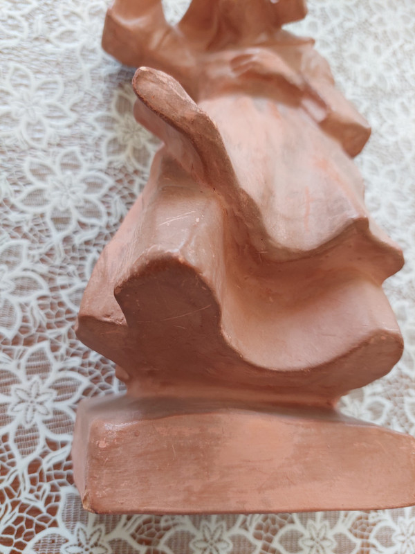 Terracotta sculpture signed Yvon ROY (1904/1968)