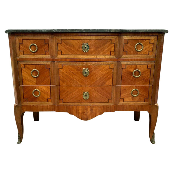 Transition Style Commode In Rosewood And Amaranth Veneer XX Century