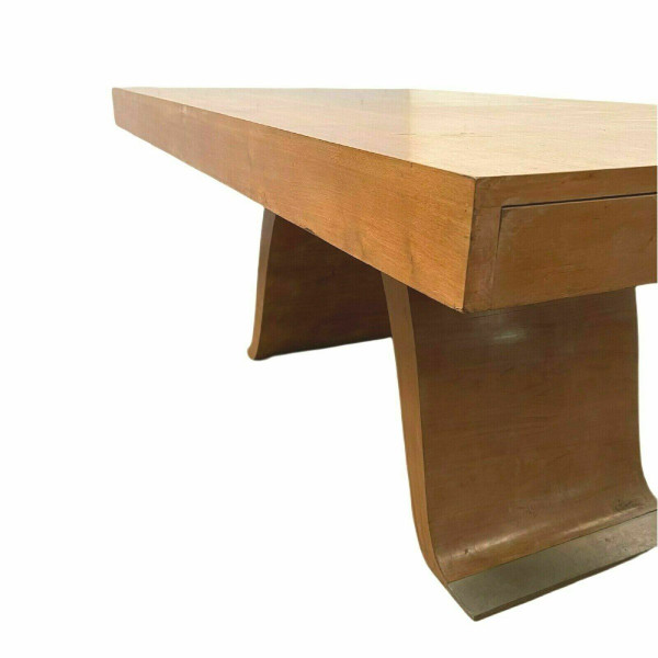 Art Deco walnut veneer dining table XX century