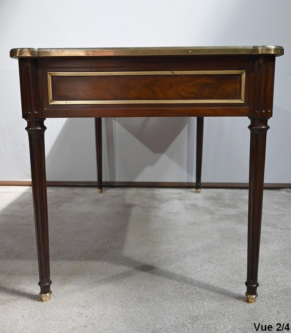 Mahogany flat desk, Louis XVI style - 1st Part of the XIXth century