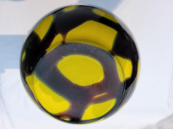 Colored glass vase from the 1970s