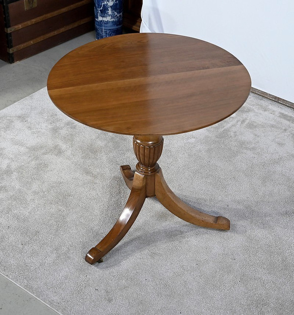 Tripod Pedestal Table in Solid Walnut, Restoration Period - Early 19th Century